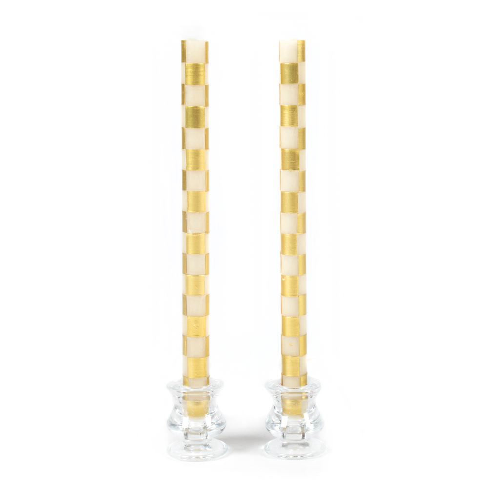 Check Dinner Candles, Set of 2