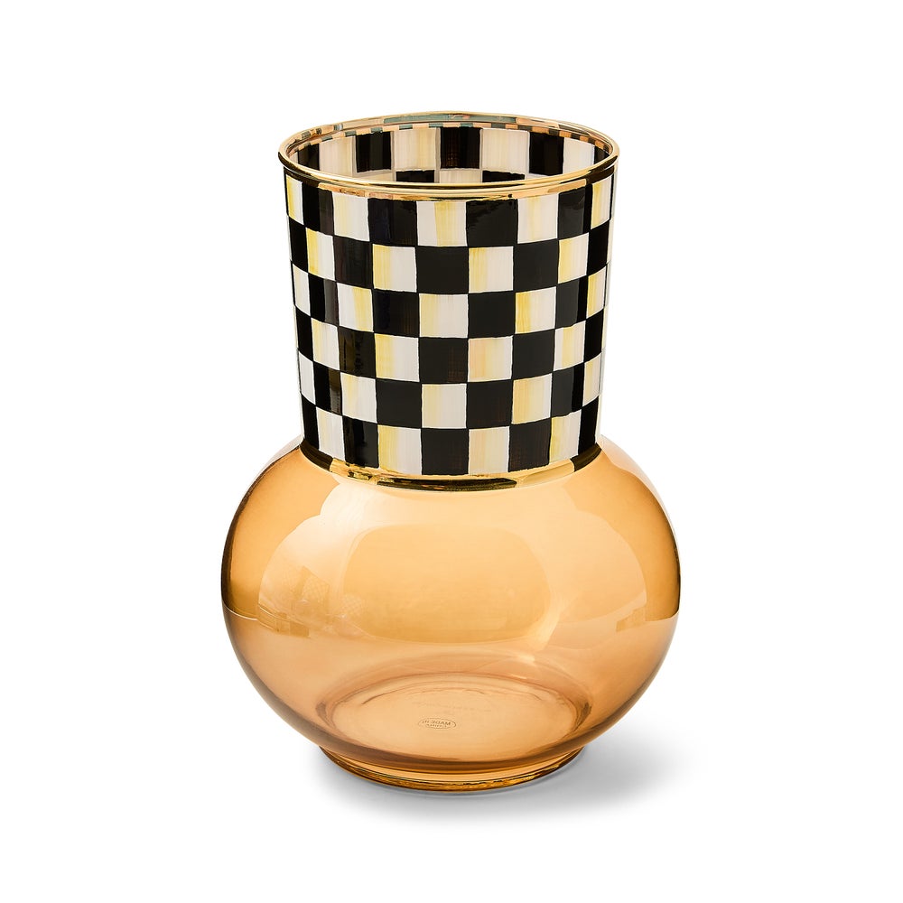 Check Glass Vase
