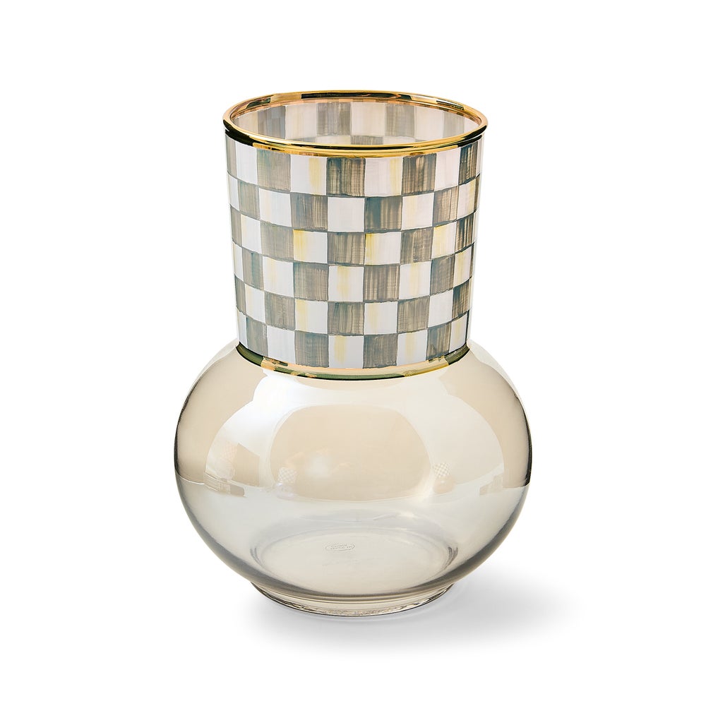 Check Glass Vase