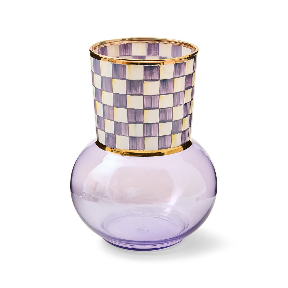 Check Glass Vase