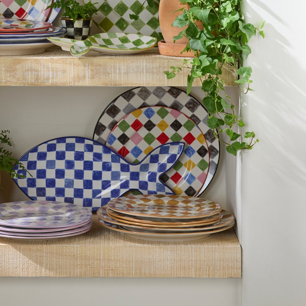 Check Round Platter