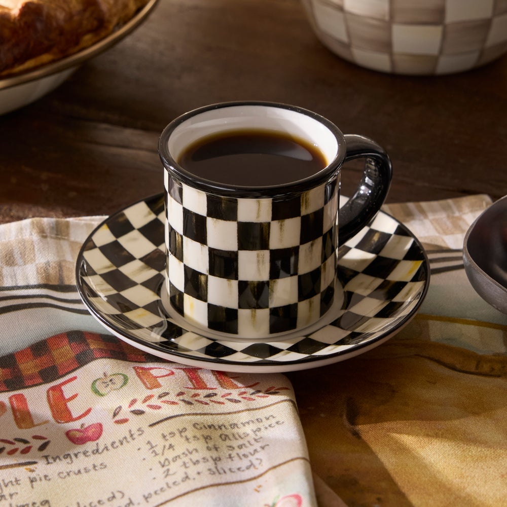 Ceramic Espresso Cup & Saucer Set