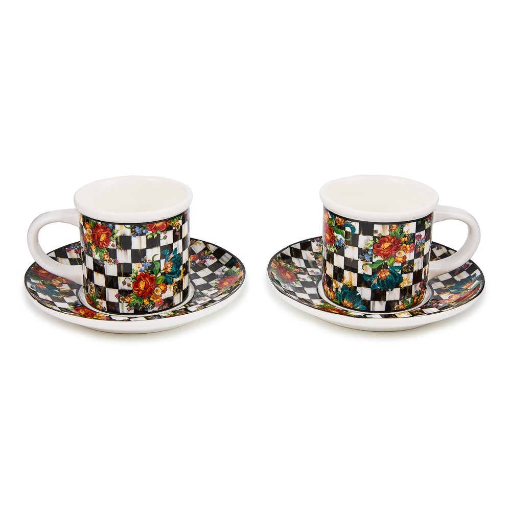 Ceramic Espresso Cup & Saucer Set