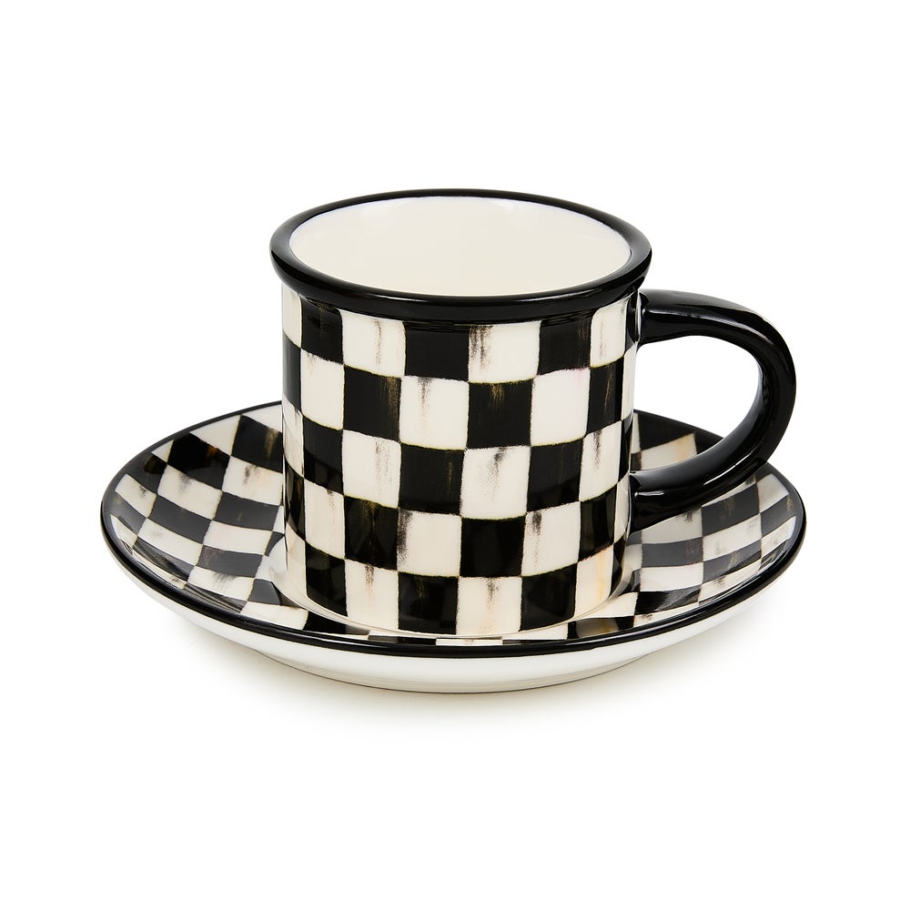 Ceramic Espresso Cup & Saucer Set
