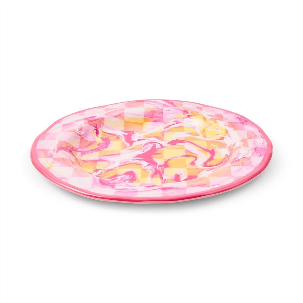Marble Check Melamine Dinnerware