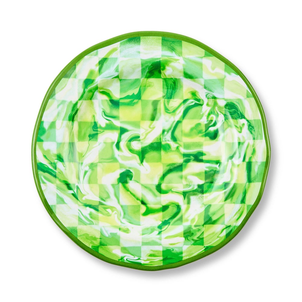 Marble Check Melamine Dinnerware