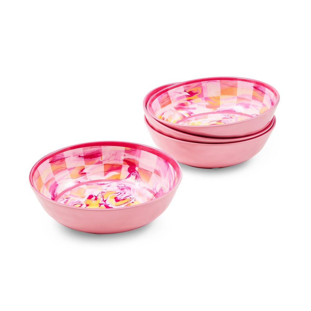 Marble Check Melamine Dinnerware