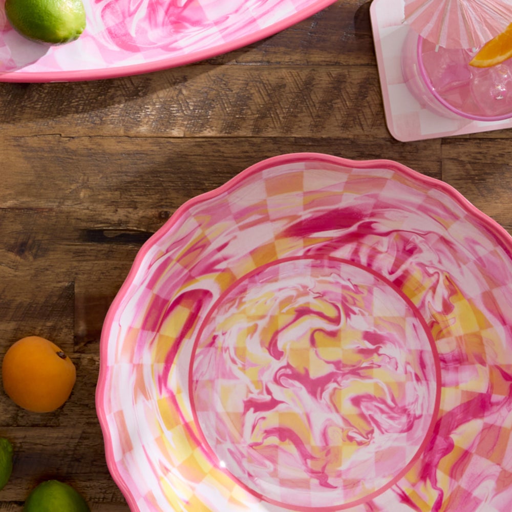 Marble Check Melamine Serveware