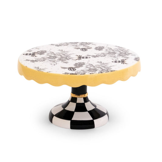 Bee Toile Pedestal Platter