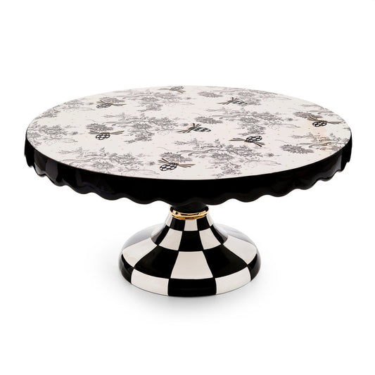 Bee Toile Pedestal Platter