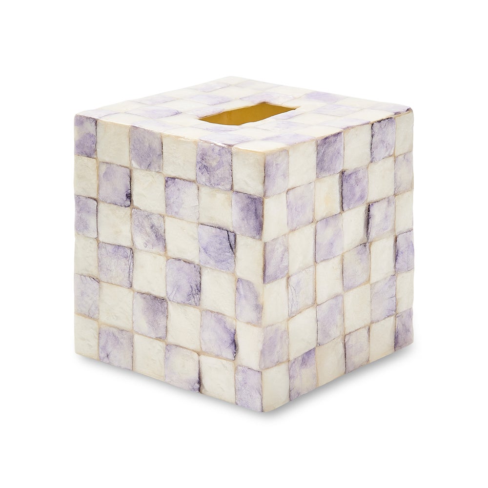 Violet Check Capiz Bath Collection
