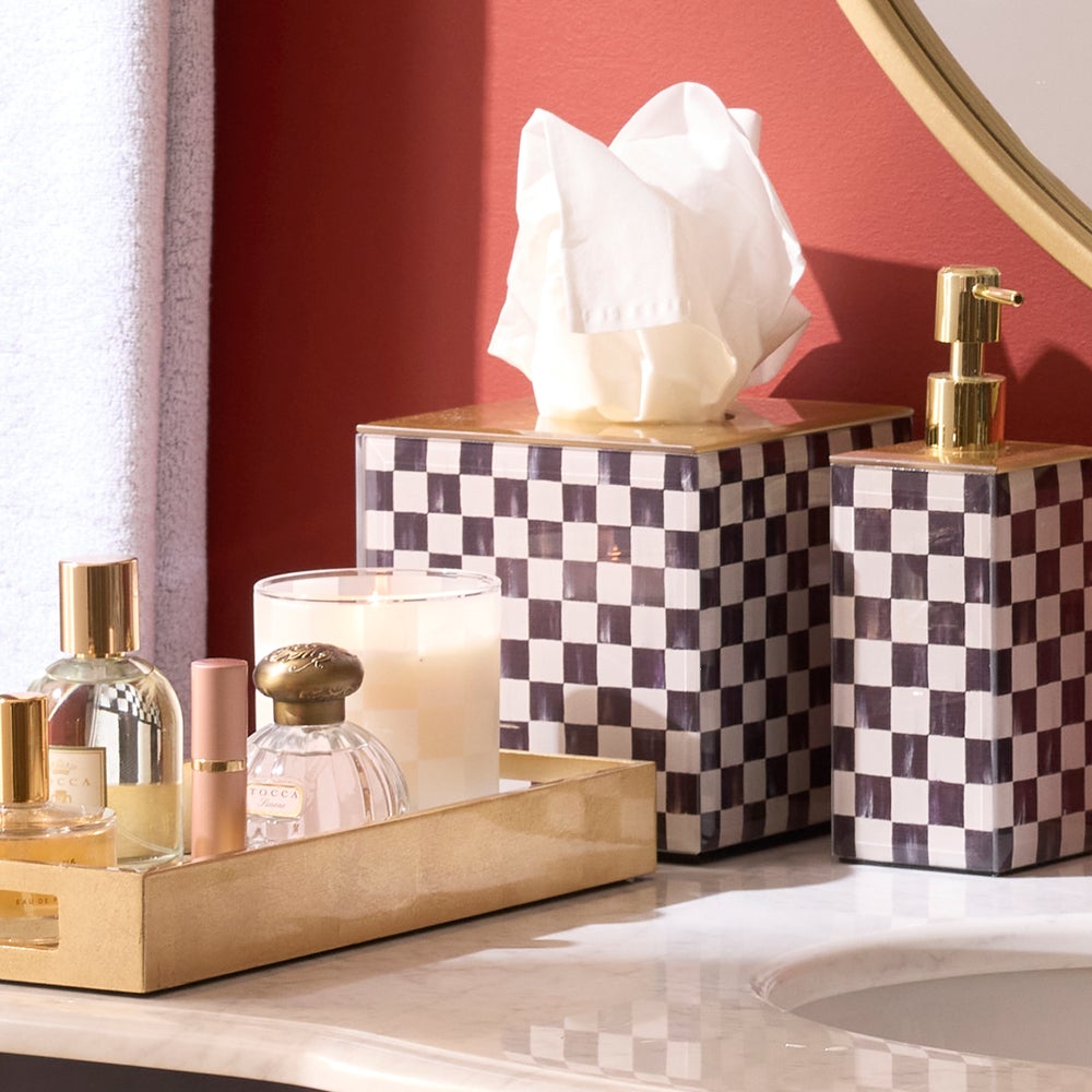 Courtly Check Glass Bath Collection