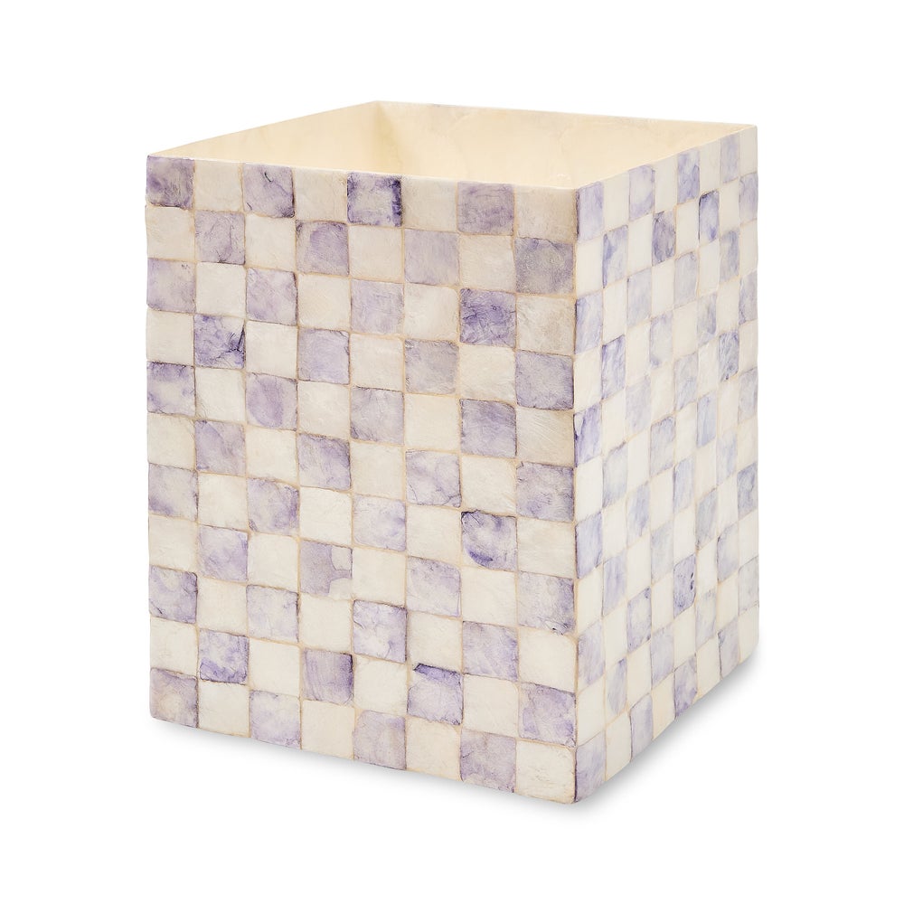 Violet Check Capiz Bath Collection