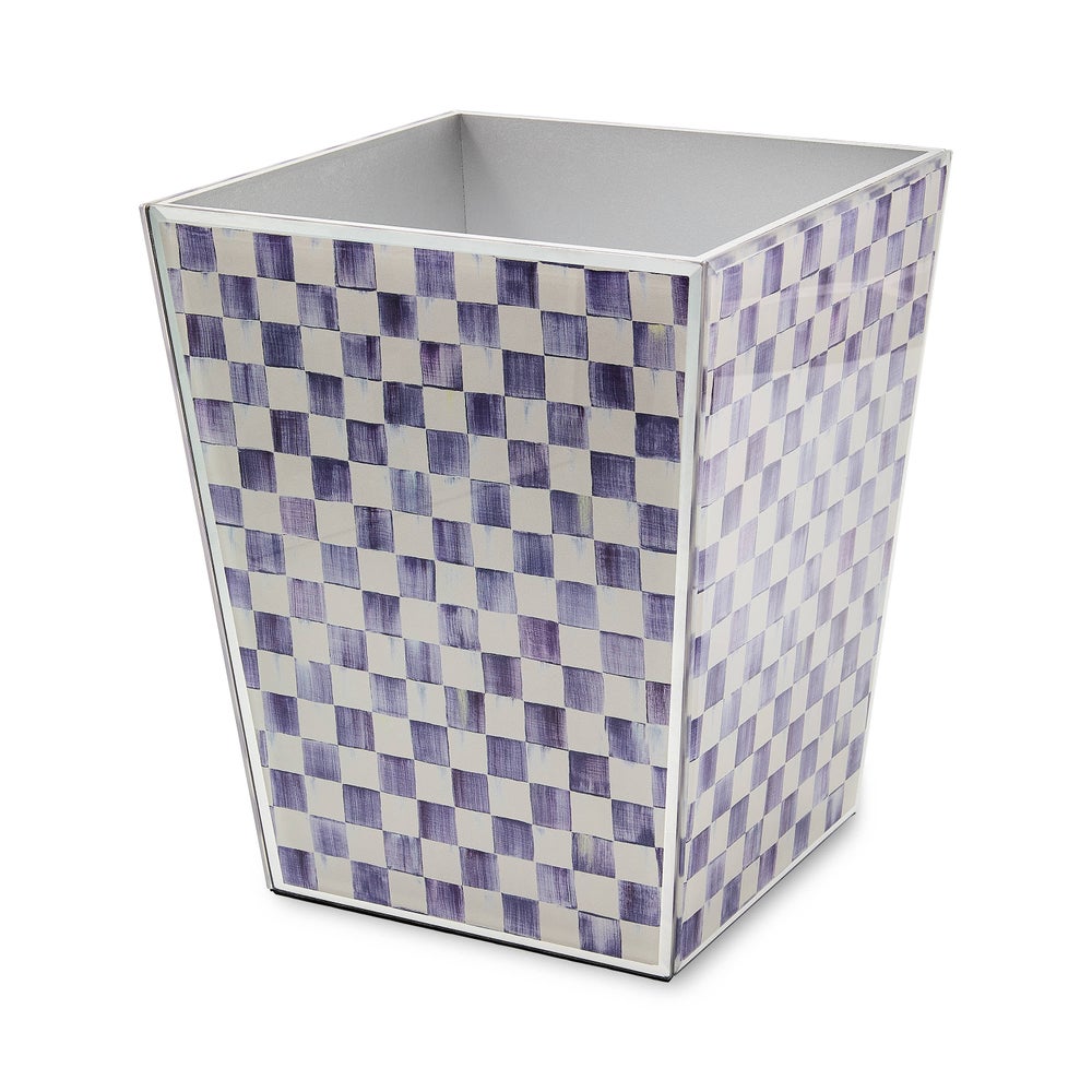 Violet Check Glass Bath Collection