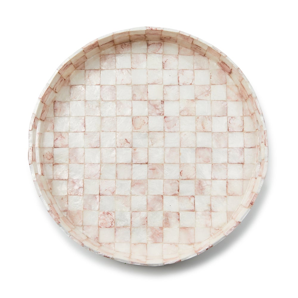 Check Capiz Round Tray