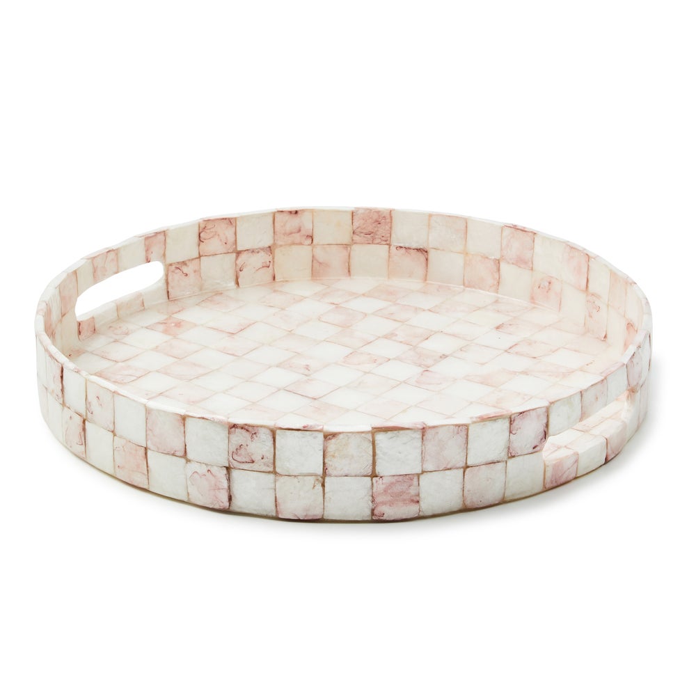 Check Capiz Round Tray