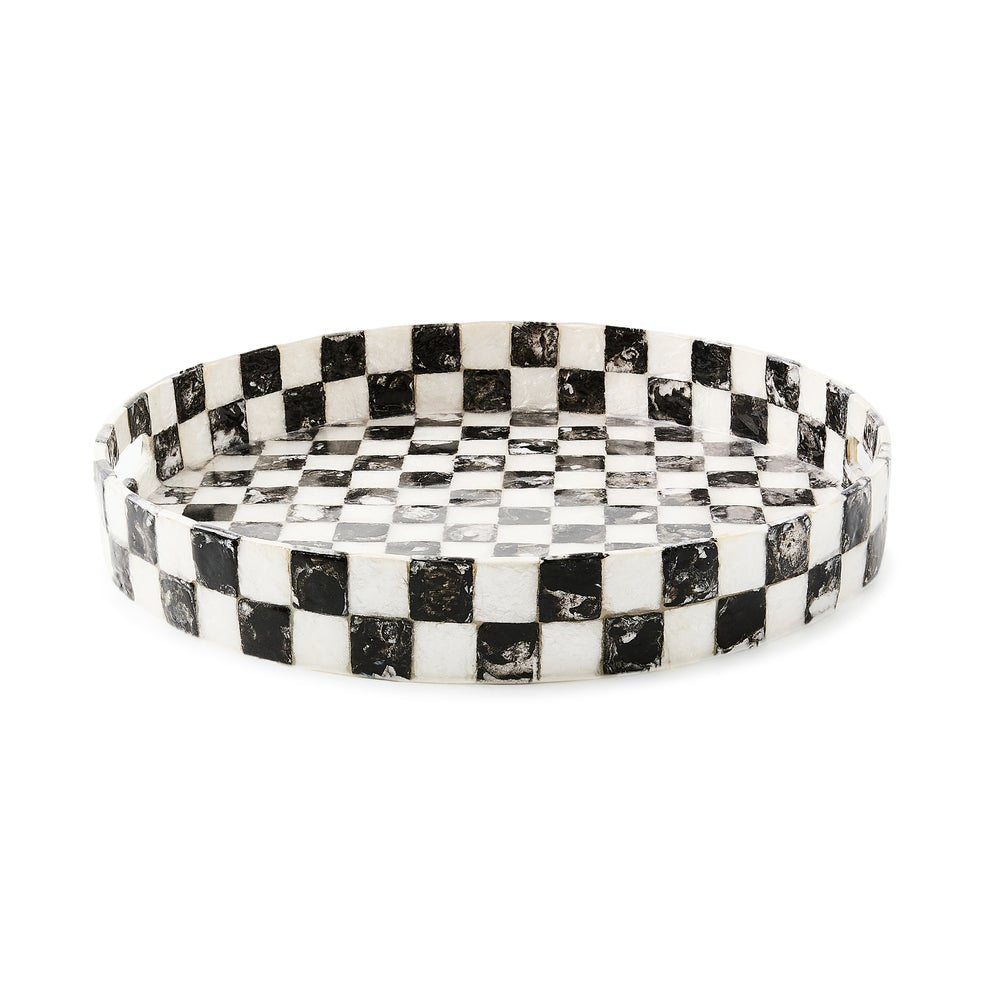 Check Capiz Round Tray