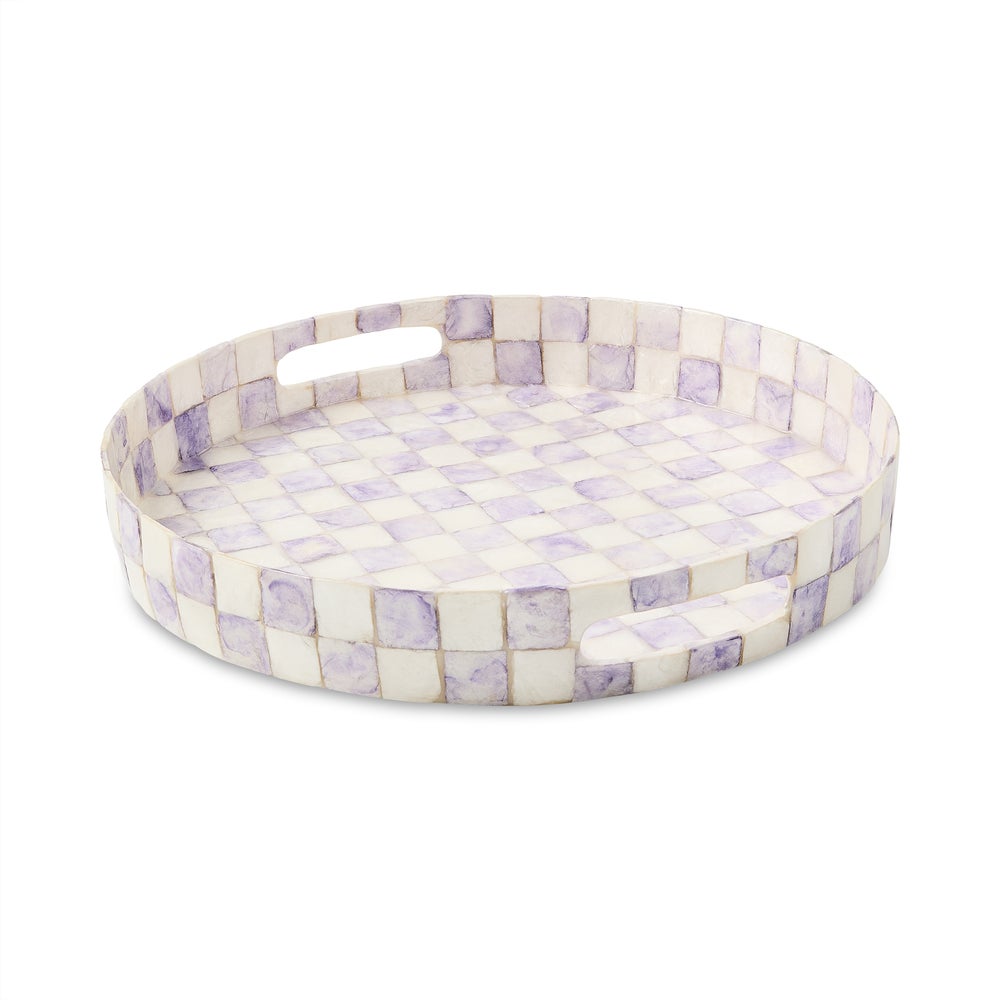 Check Capiz Round Tray