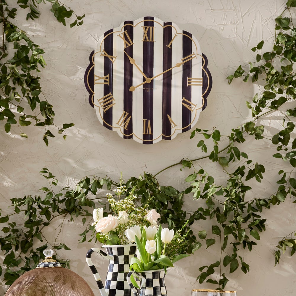 Courtly Stripe Wall Clock