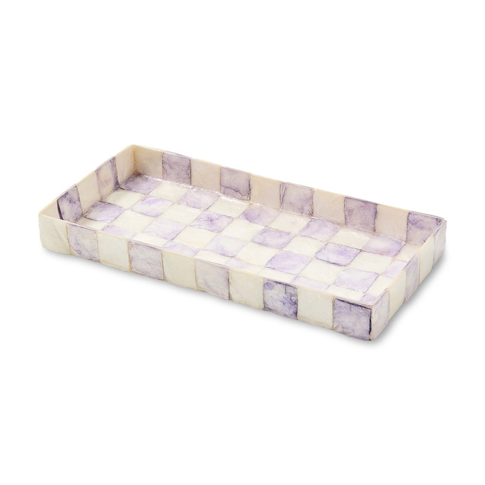 Violet Check Capiz Bath Collection