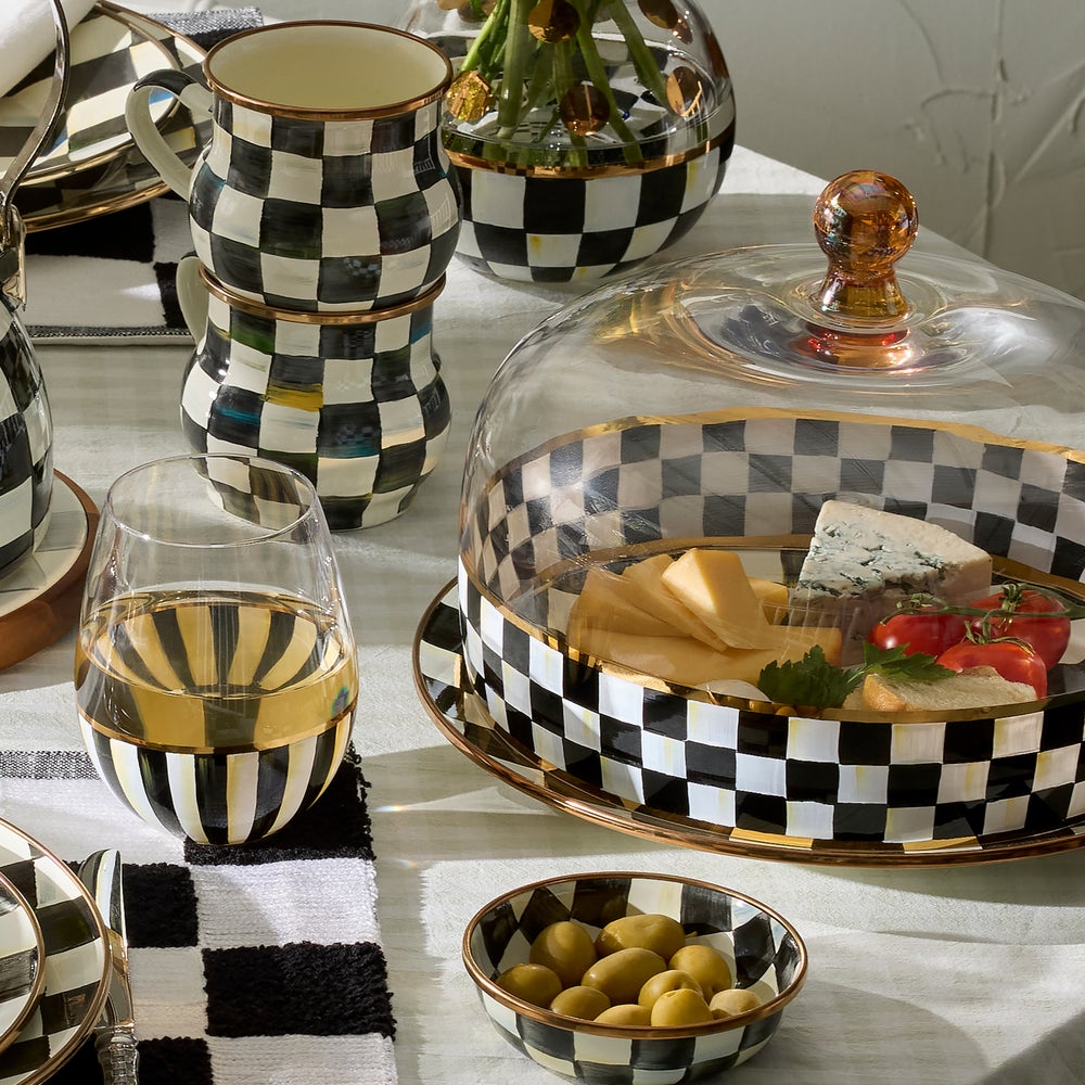 Courtly Check Glass Cake Dome