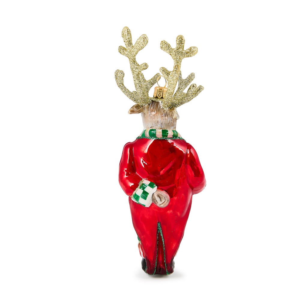 Check It Out Reindeer Butler Ornament