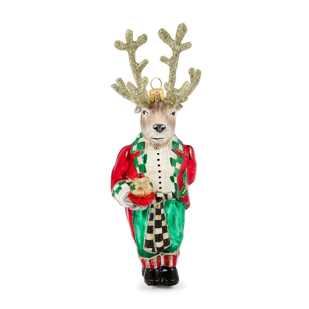 Check It Out Reindeer Butler Ornament