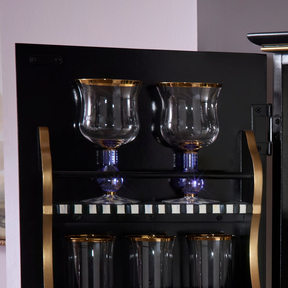 Violet Check Glassware