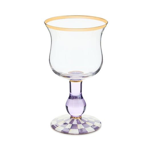 Violet Check Glassware