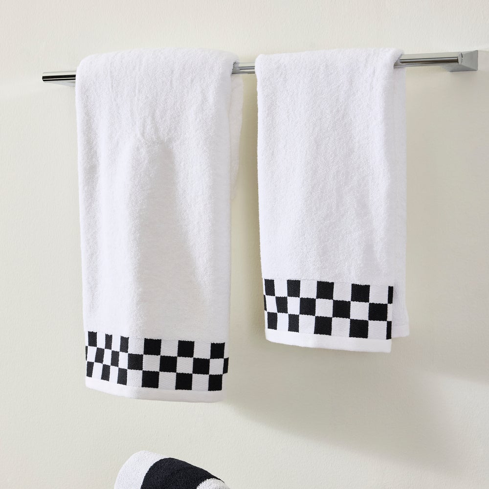 Towel with Check Border