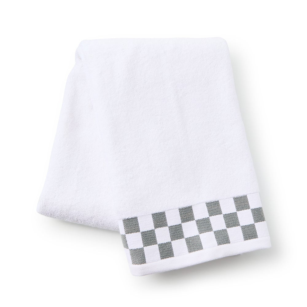 Towel with Check Border