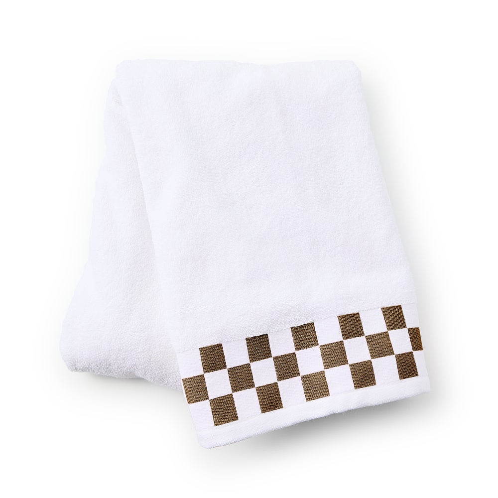 Towel with Check Border
