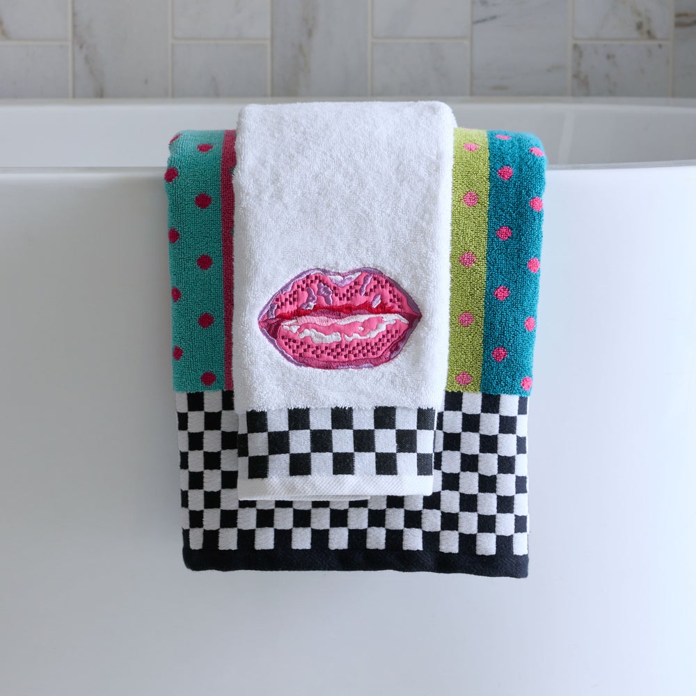 Stripe & Dot Confetti Towel