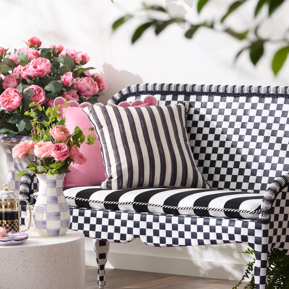 Courtly Check Printed Outdoor Pillow