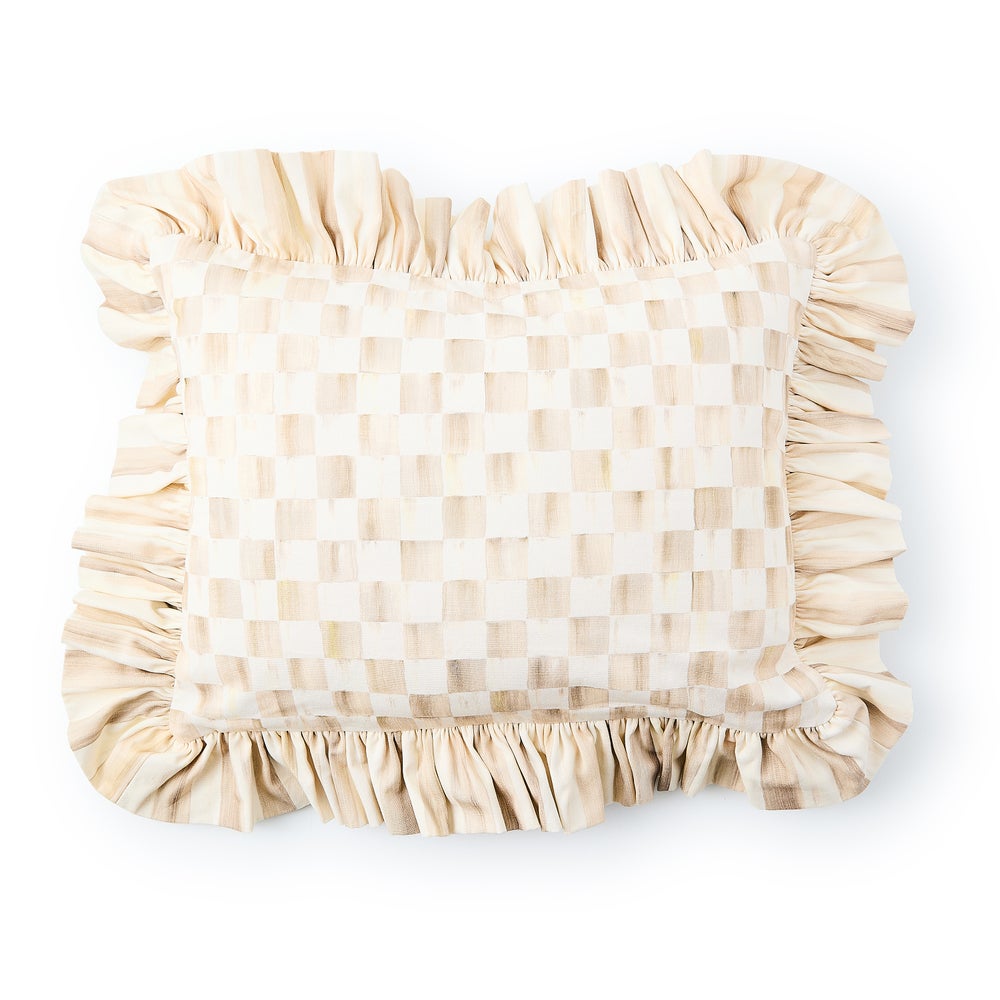 Check Ruffle Pillow