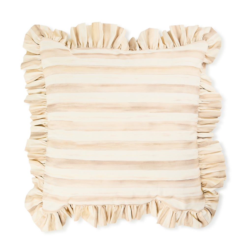 Check Ruffle Pillow