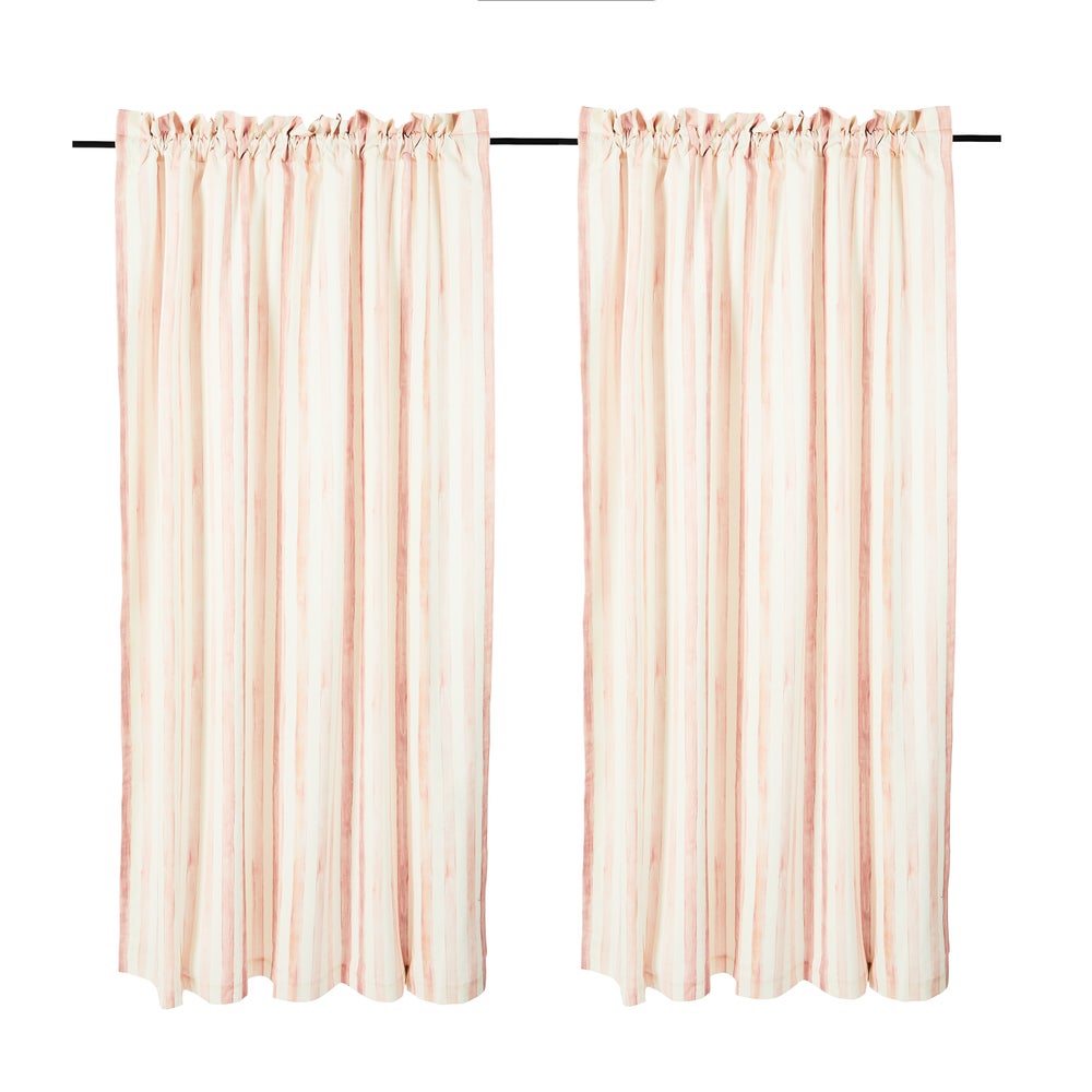 Rosy Stripe 84" Curtain Panel