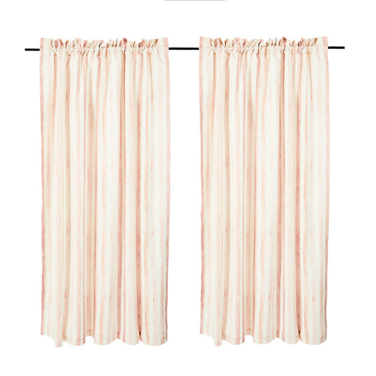 Rosy Stripe 84" Curtain Panel