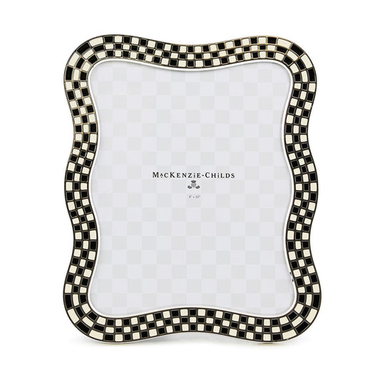 Wavy Check Silver Plated Frame