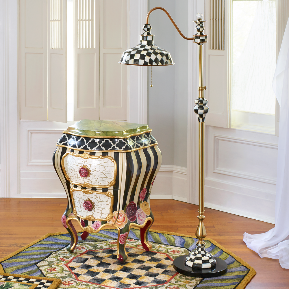 Check Farmhouse Floor Lamp