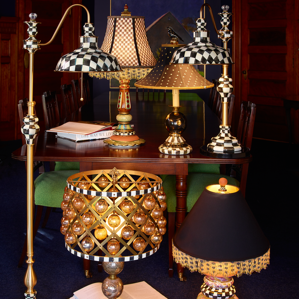 Check Farmhouse Floor Lamp