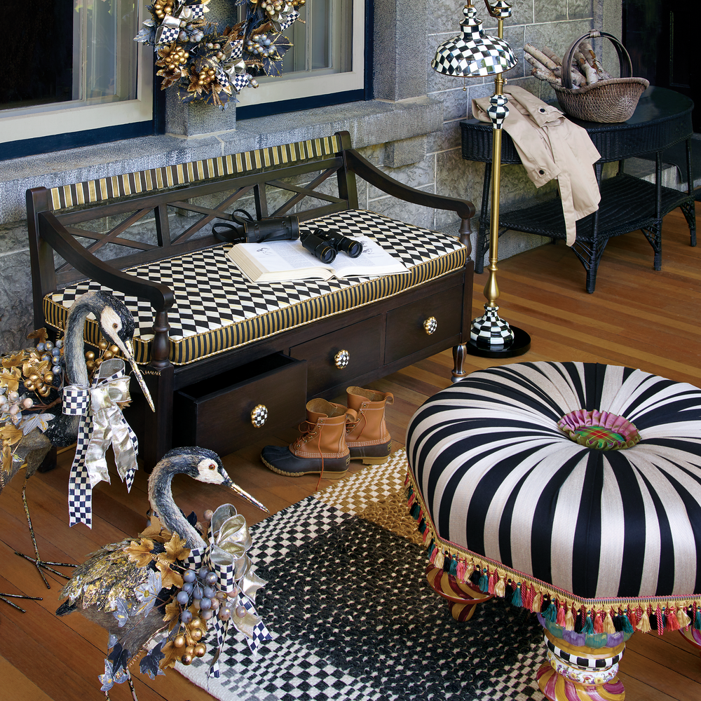 Check Farmhouse Floor Lamp
