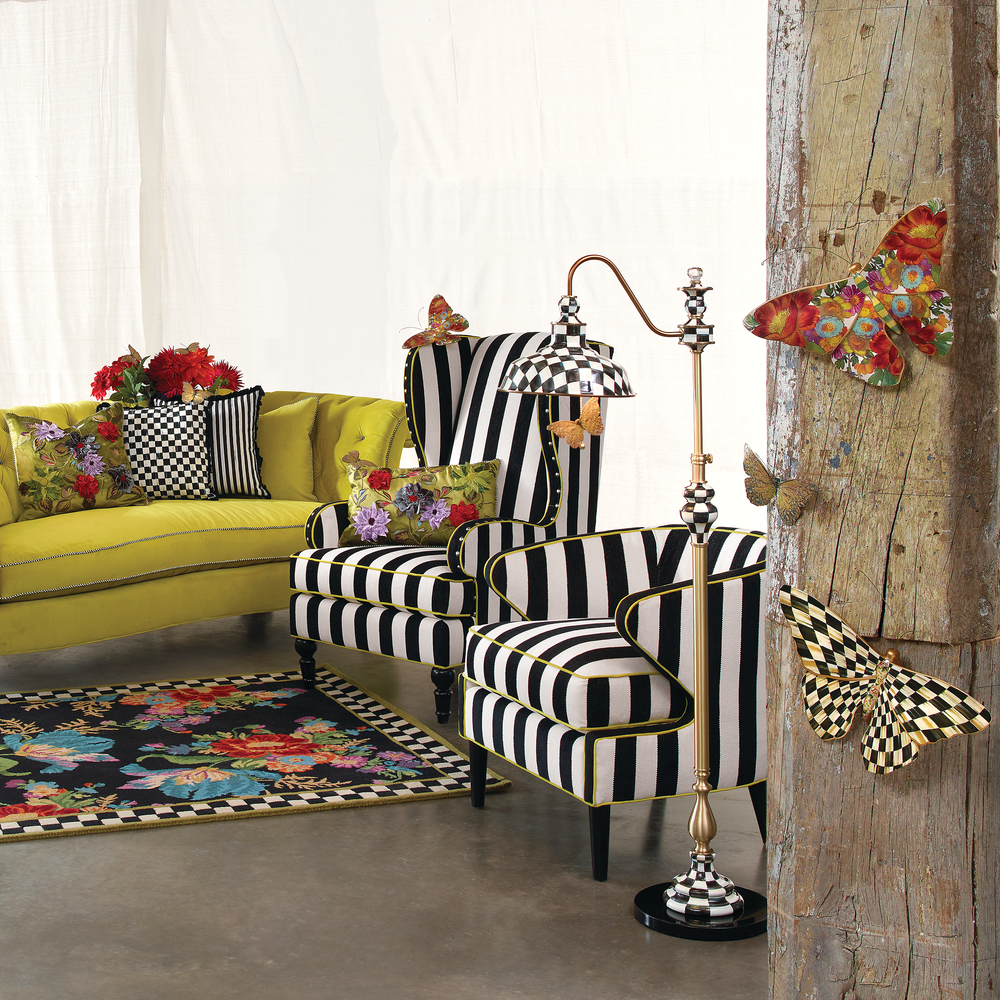 Check Farmhouse Floor Lamp