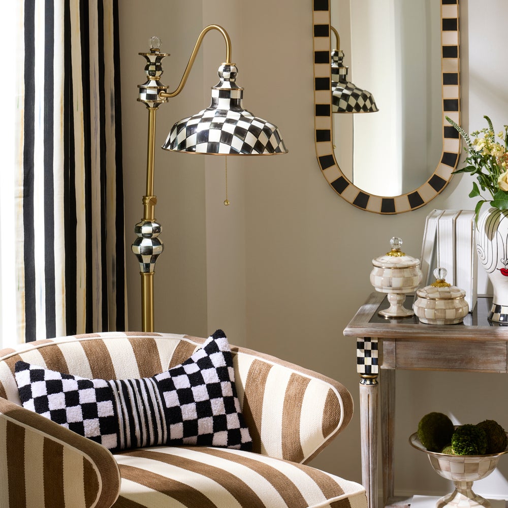 Check Farmhouse Floor Lamp