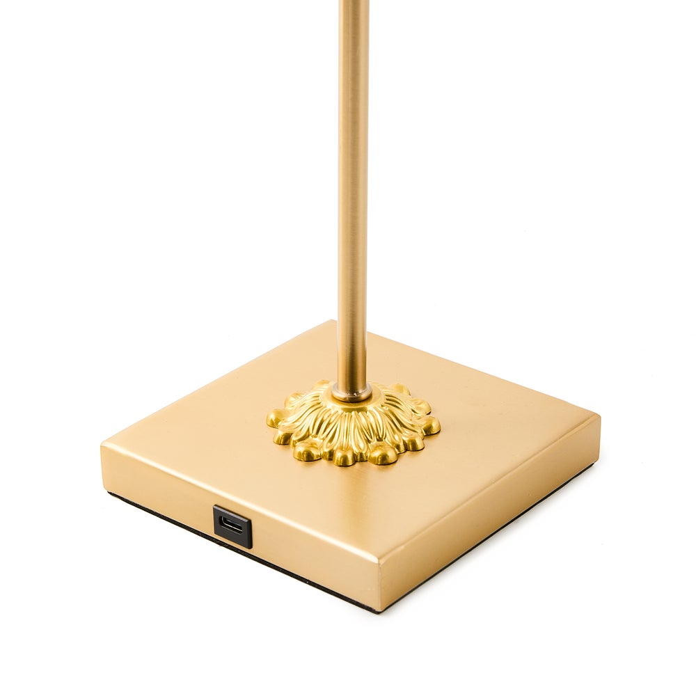 Enamel Check LED Cafe Table Lamp