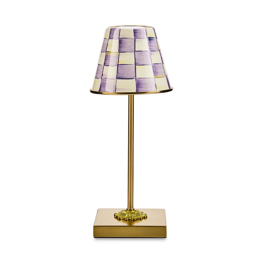 Enamel Check LED Cafe Table Lamp