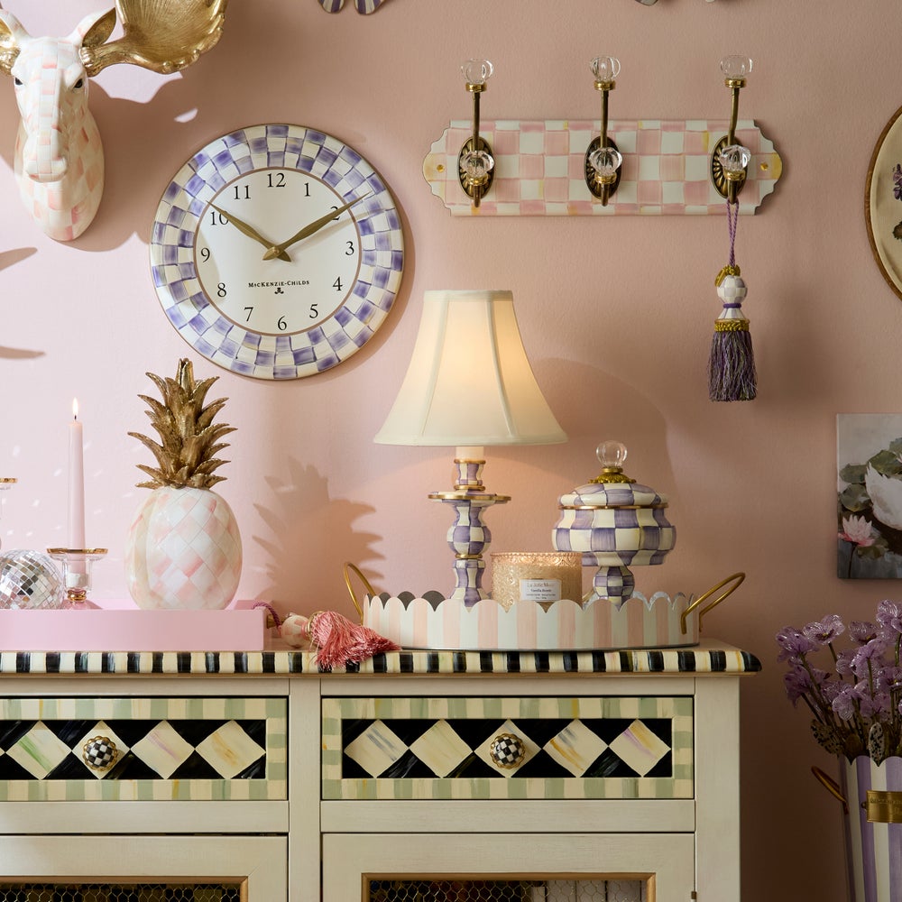 Check Candlestick Lamp