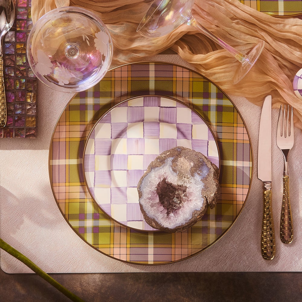 Tartan Violet Dinnerware