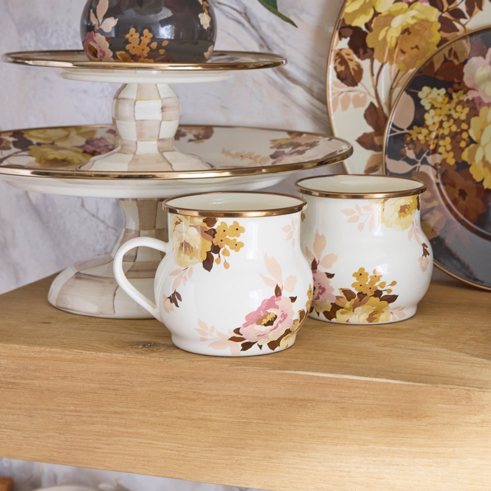 Floral Enamel Mug