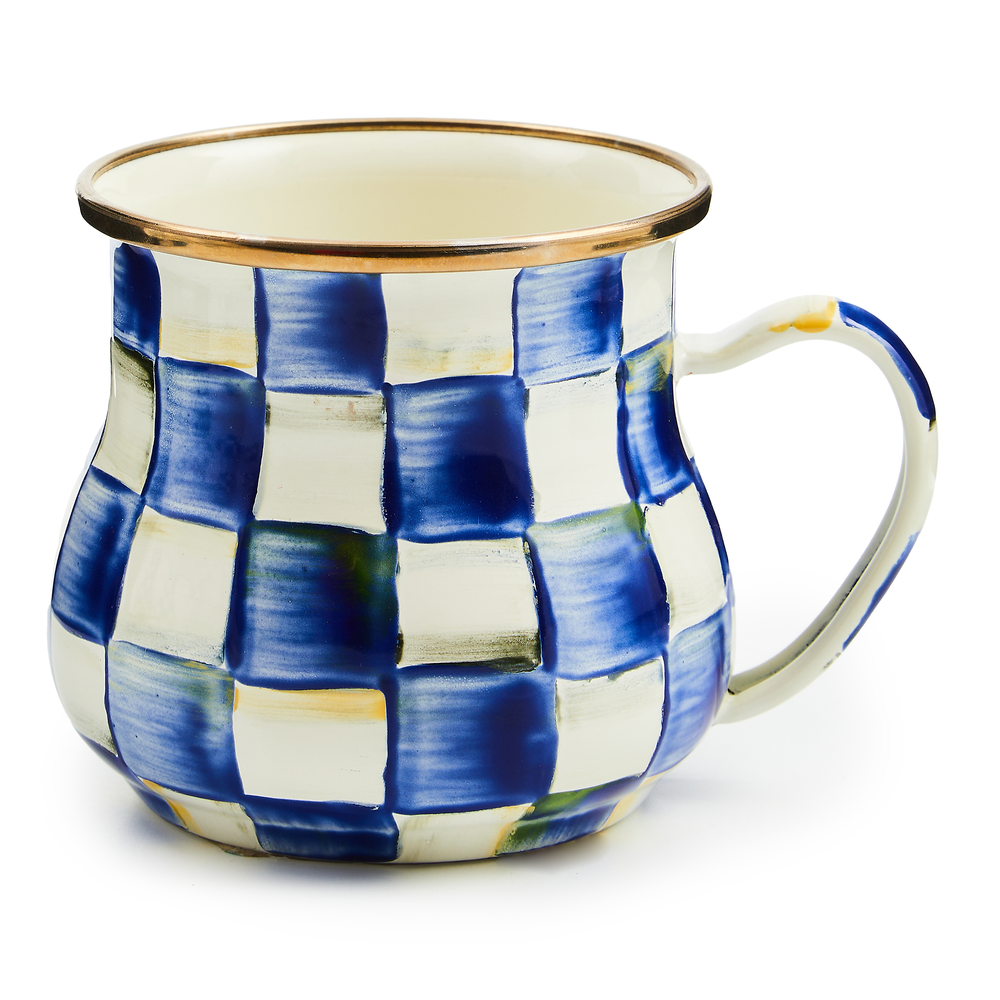 Check Enamel Mug